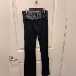 Pink Rhinestone Yoga Pants